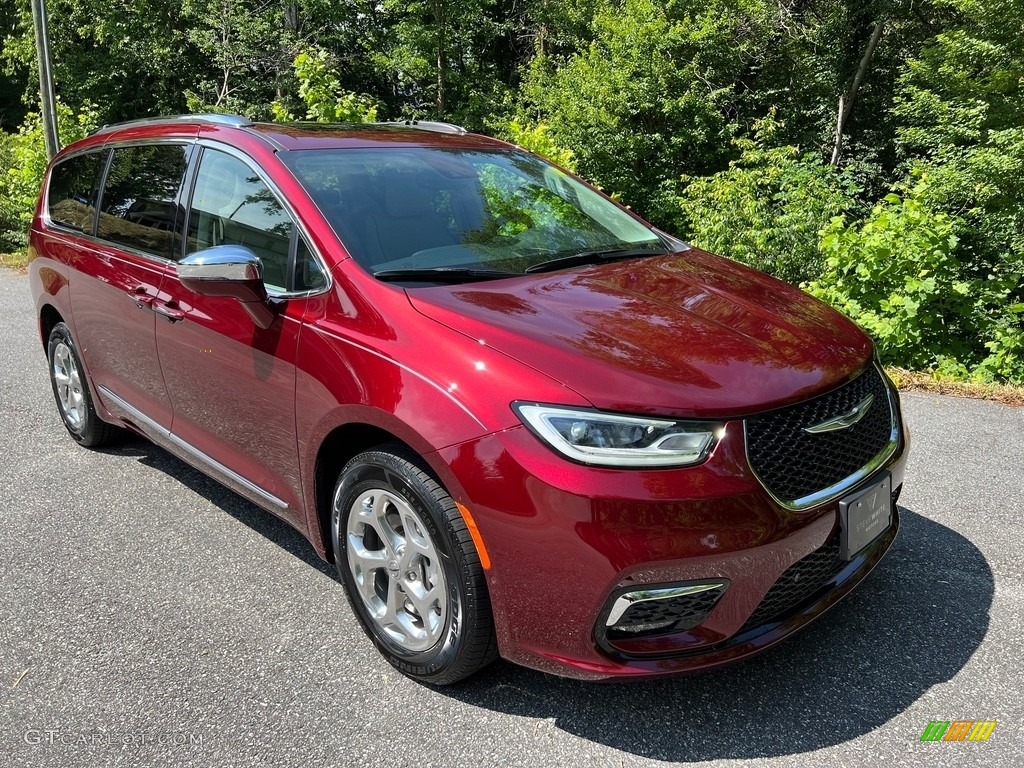 Velvet Red Pearl 2021 Chrysler Pacifica Limited AWD Exterior Photo #146152017