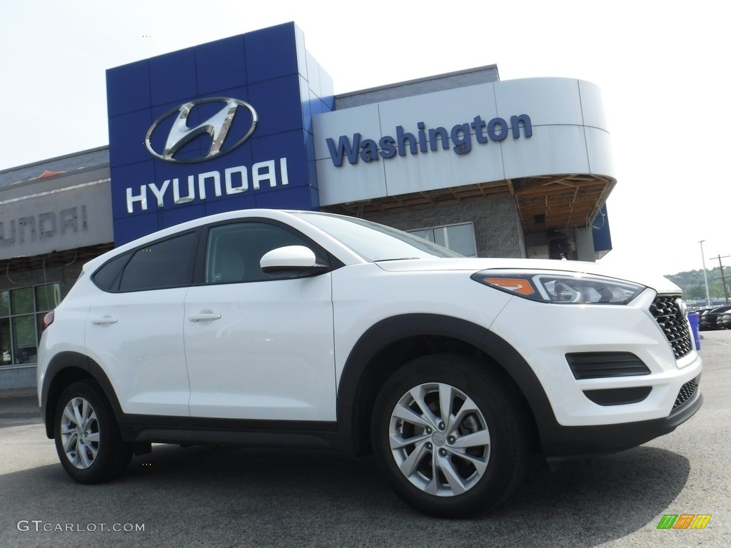 2020 Tucson SE AWD - Cream White Pearl / Gray photo #2
