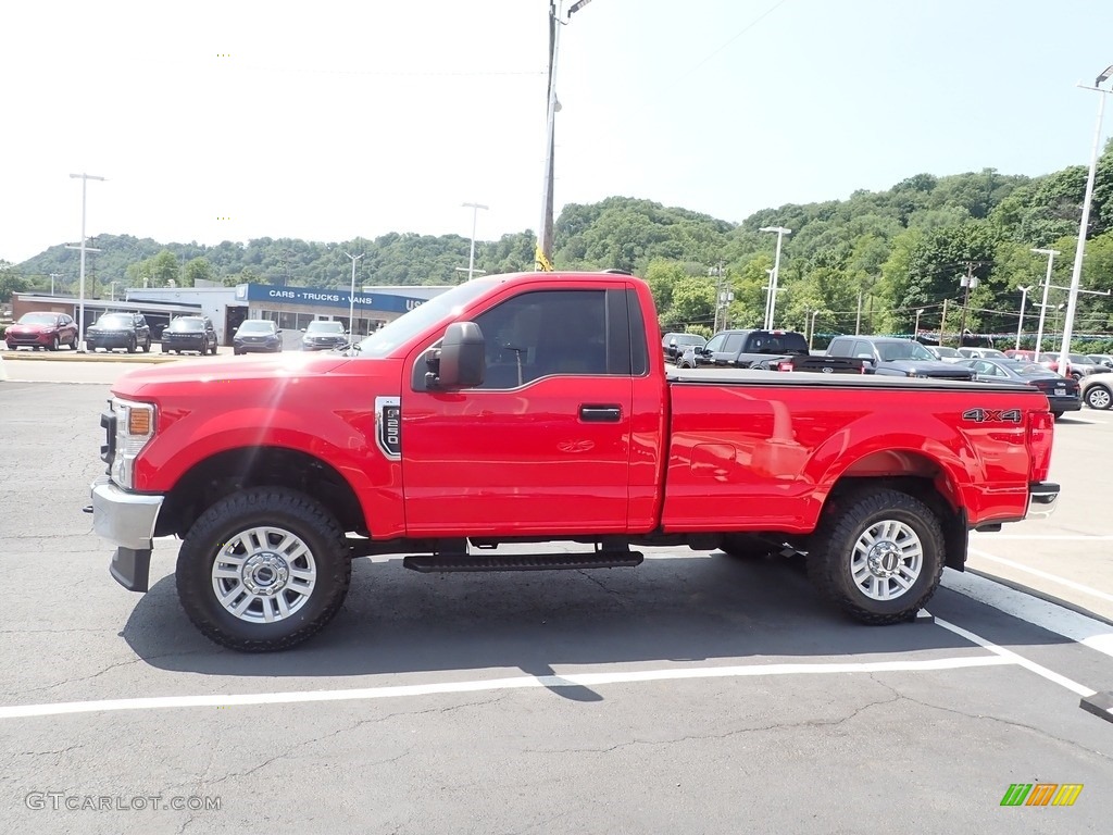 2021 F250 Super Duty XL Regular Cab 4x4 - Race Red / Medium Earth Gray photo #5