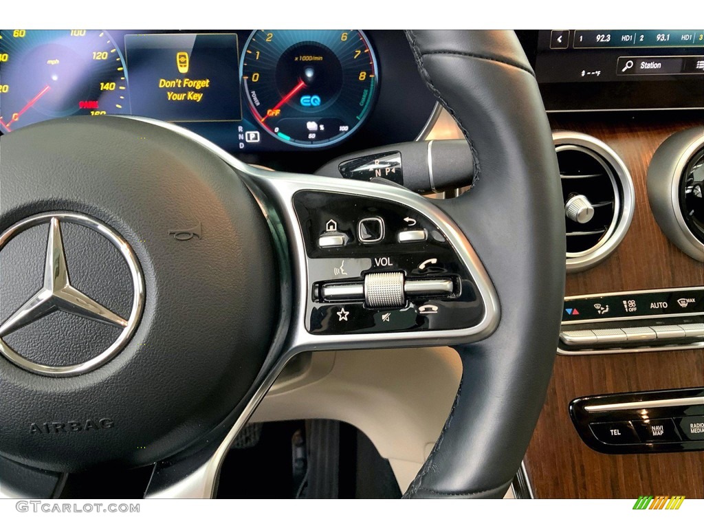 2020 Mercedes-Benz GLC 350e 4Matic Silk Beige Steering Wheel Photo #146152548