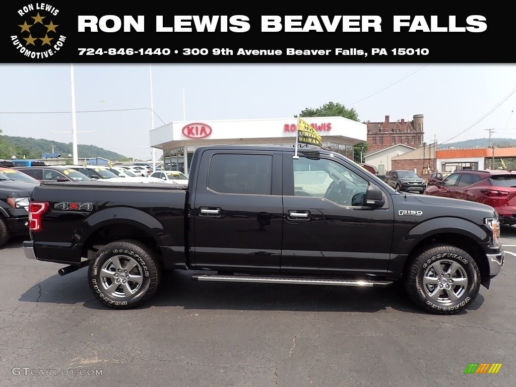 2020 F150 XLT SuperCrew 4x4 - Agate Black / Medium Earth Gray photo #1