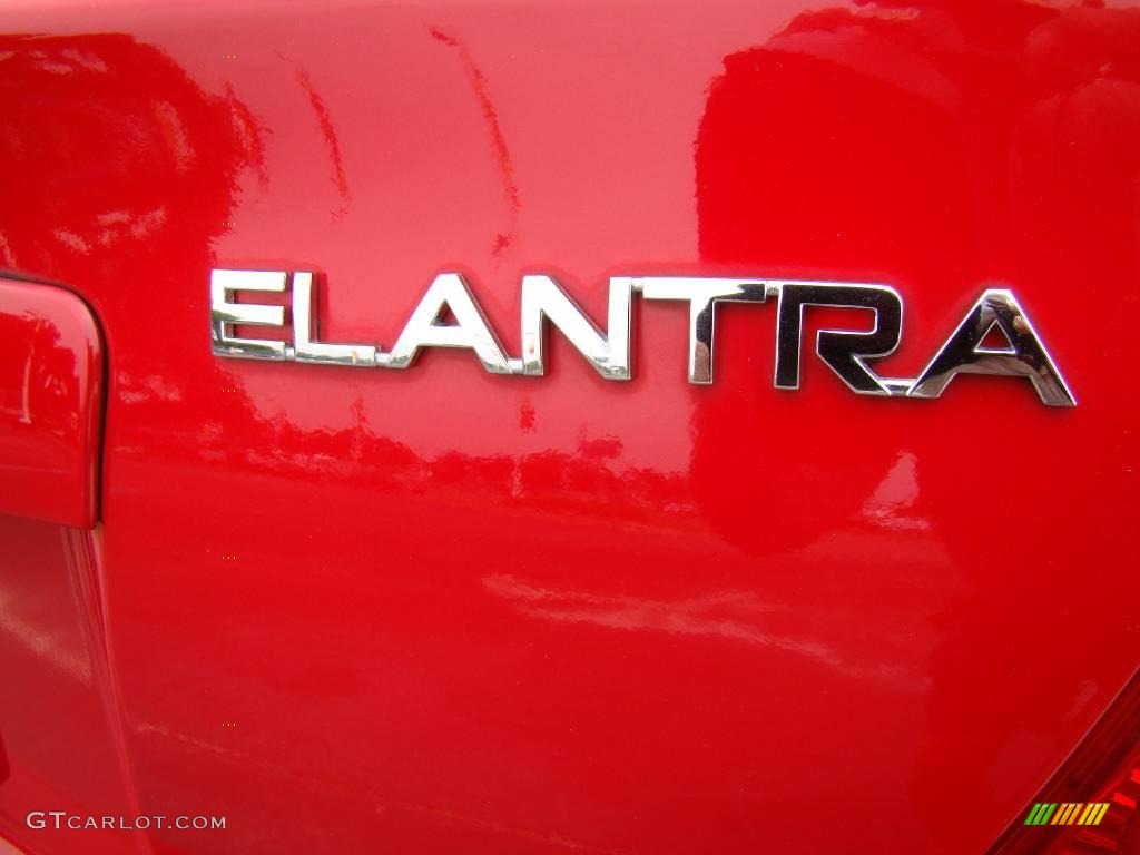 2004 Elantra GLS Sedan - Rally Red / Gray photo #27