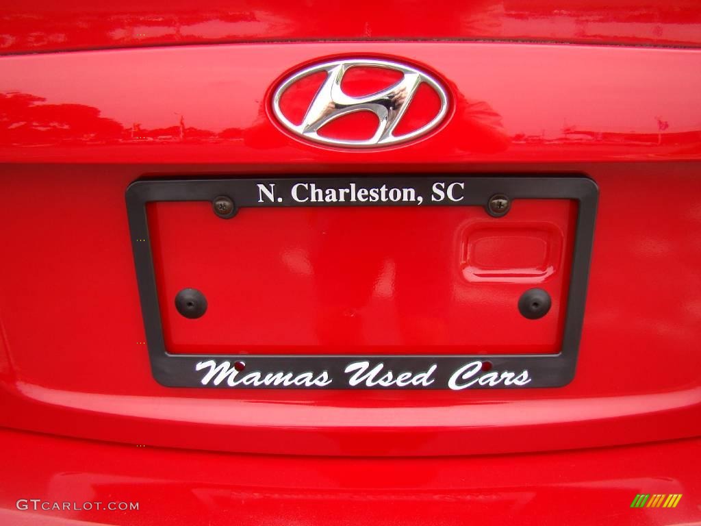 2004 Elantra GLS Sedan - Rally Red / Gray photo #28