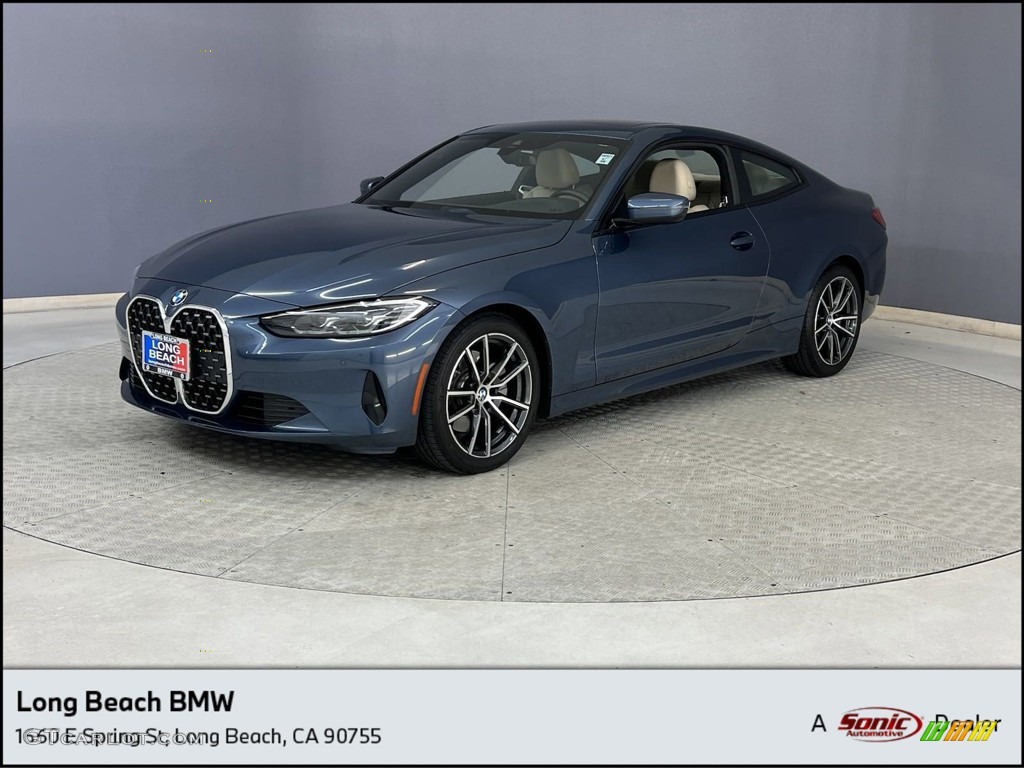 2022 4 Series 430i Coupe - Arctic Race Blue Metallic / Canberra Beige photo #1