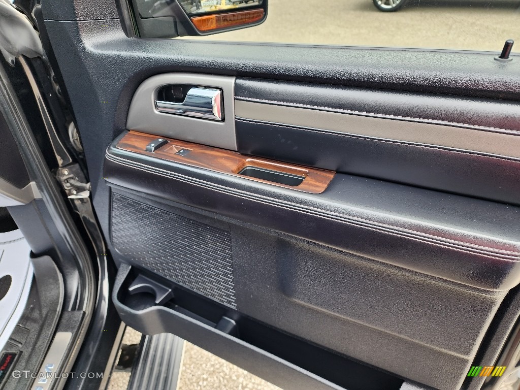 2015 Ford Expedition EL Platinum 4x4 Ebony Door Panel Photo #146156081