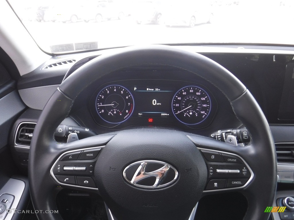 2020 Hyundai Palisade SEL AWD Black Steering Wheel Photo #146156172