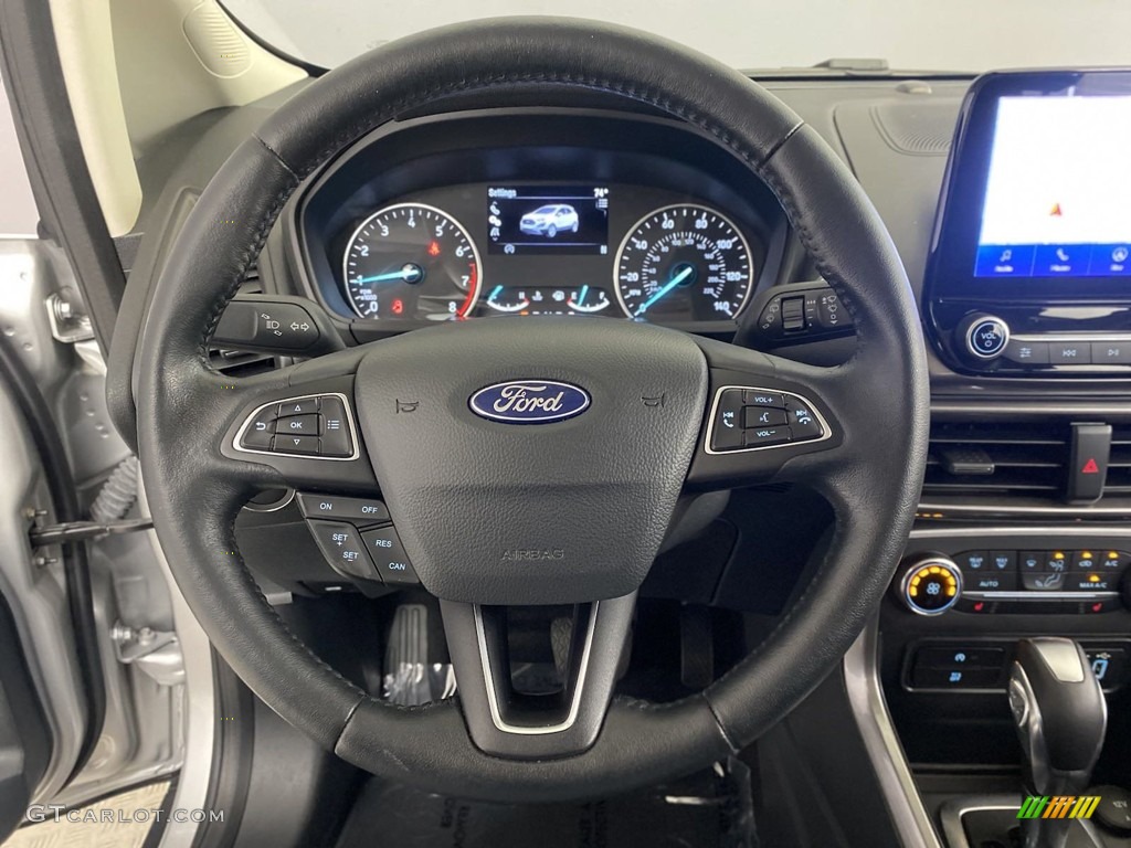 2020 Ford EcoSport SE Ebony Black Steering Wheel Photo #146156343