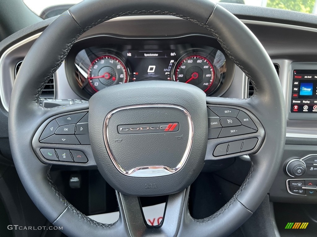 2022 Dodge Charger SXT Black Steering Wheel Photo #146156374