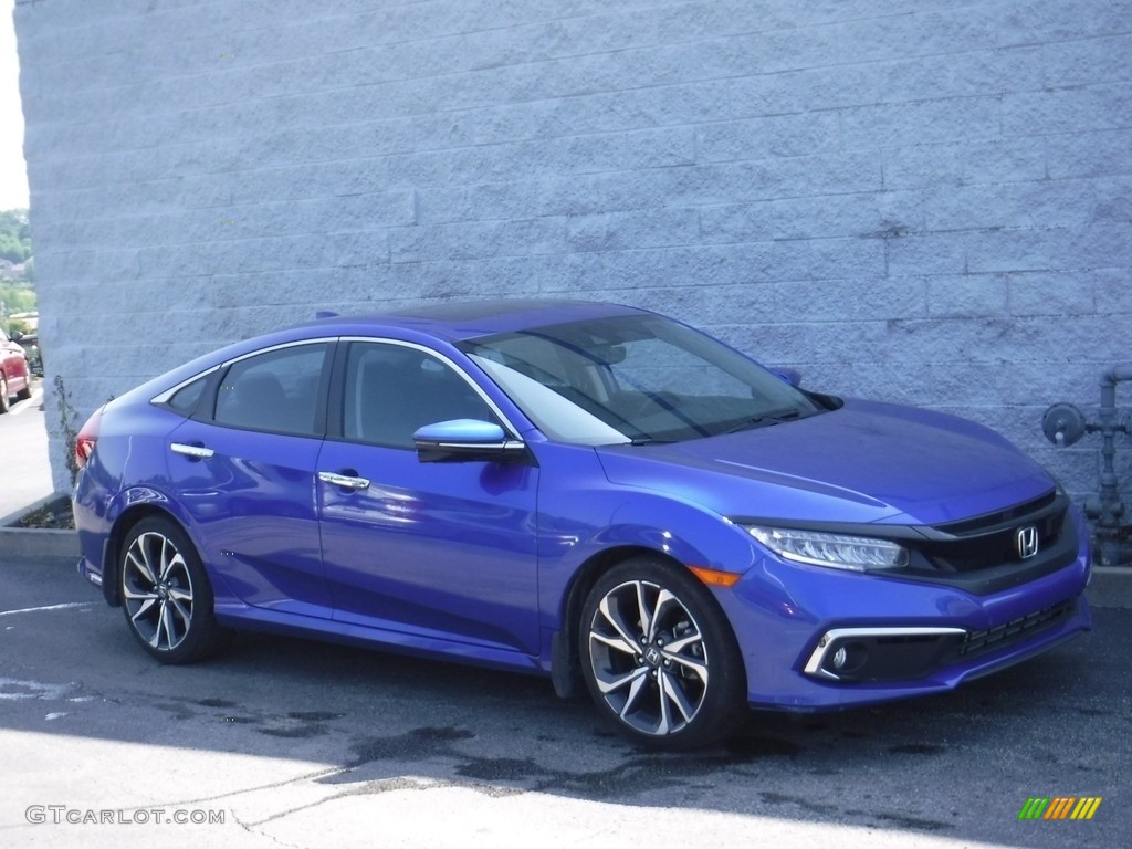 Aegean Blue Metallic 2020 Honda Civic Touring Sedan Exterior Photo #146156470