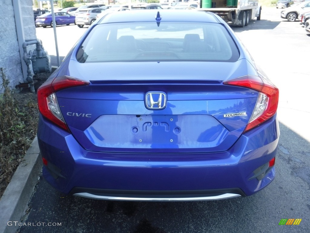 2020 Civic Touring Sedan - Aegean Blue Metallic / Black photo #5