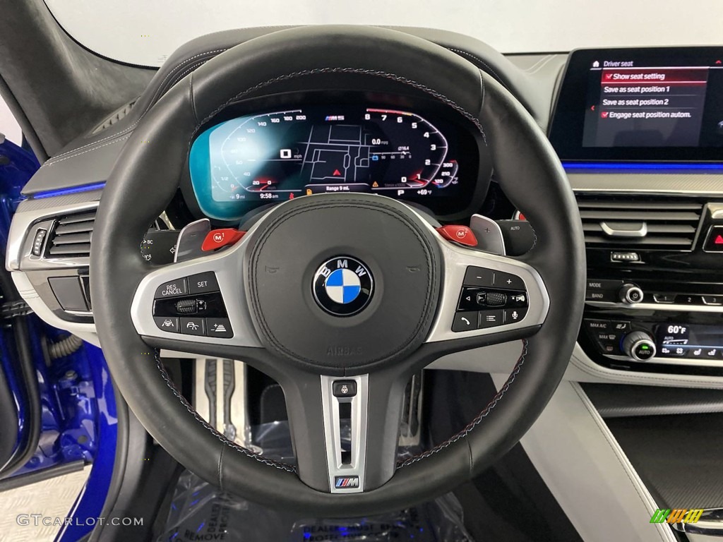 2020 BMW M5 Competition Silverstone Steering Wheel Photo #146157243
