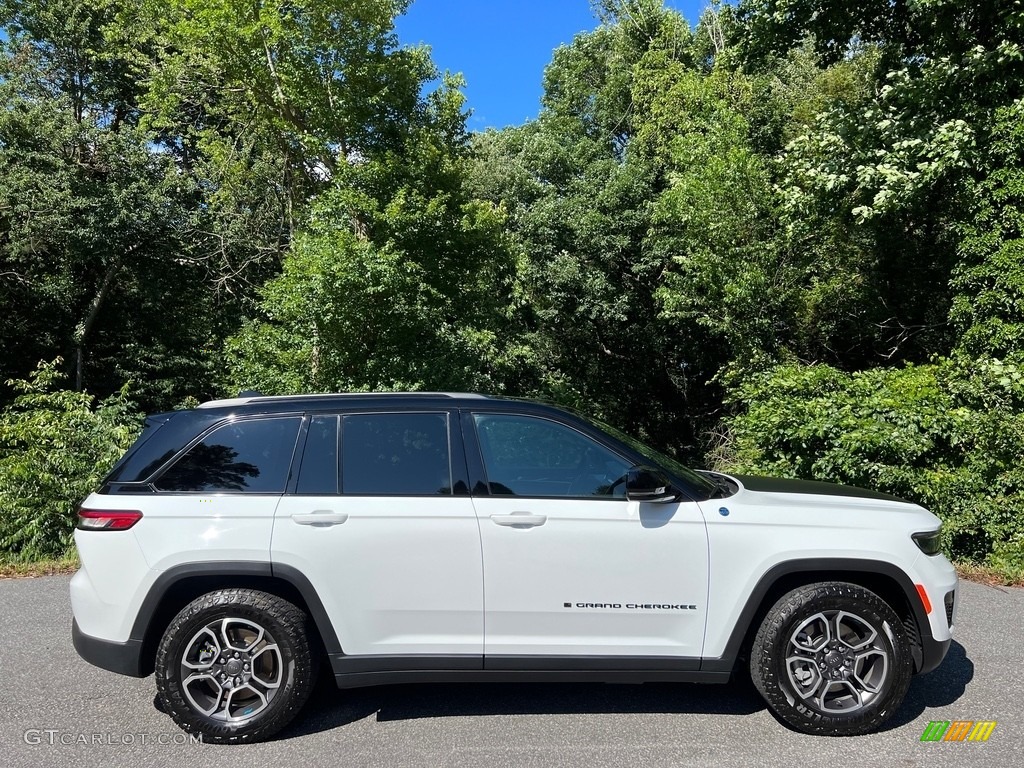 Bright White 2022 Jeep Grand Cherokee Trailhawk 4XE Hybrid Exterior Photo #146157582