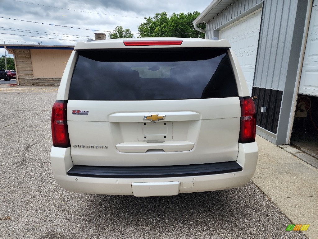 2015 Suburban LT 4WD - White Diamond Tricoat / Cocoa/Dune photo #6