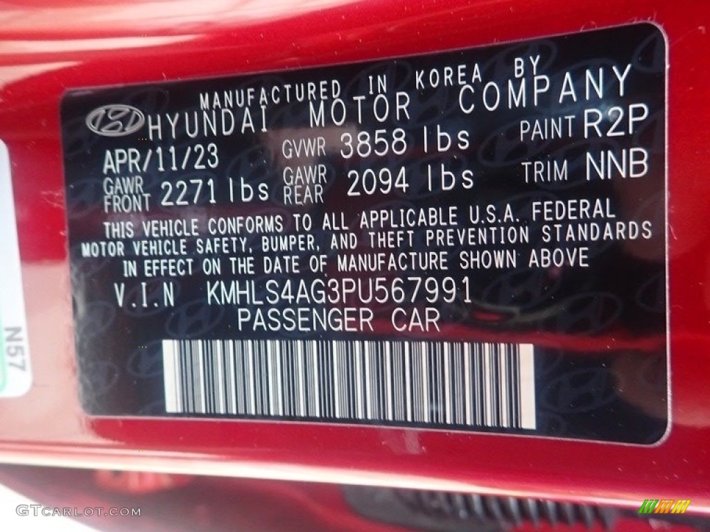 2023 Elantra SEL - Calypso Red / Black photo #18