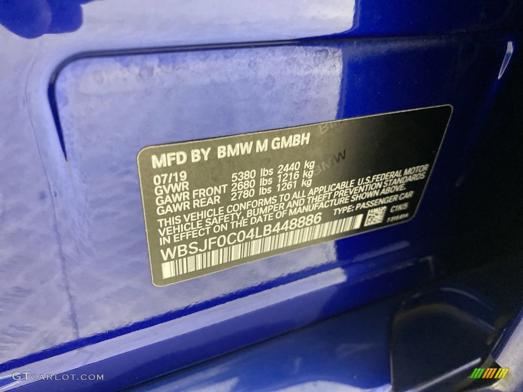 2020 BMW M5 Competition Color Code Photos