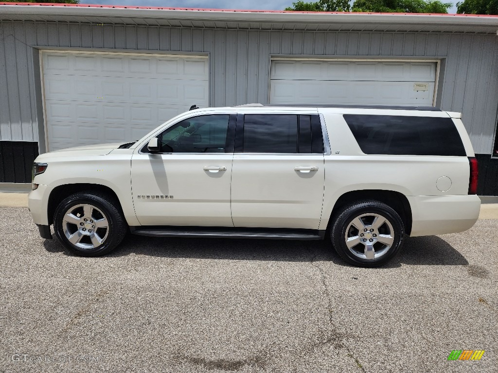 2015 Suburban LT 4WD - White Diamond Tricoat / Cocoa/Dune photo #28