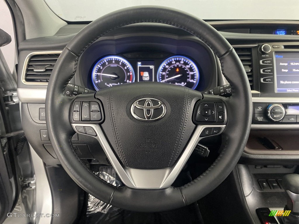 2019 Toyota Highlander XLE Black Steering Wheel Photo #146158203