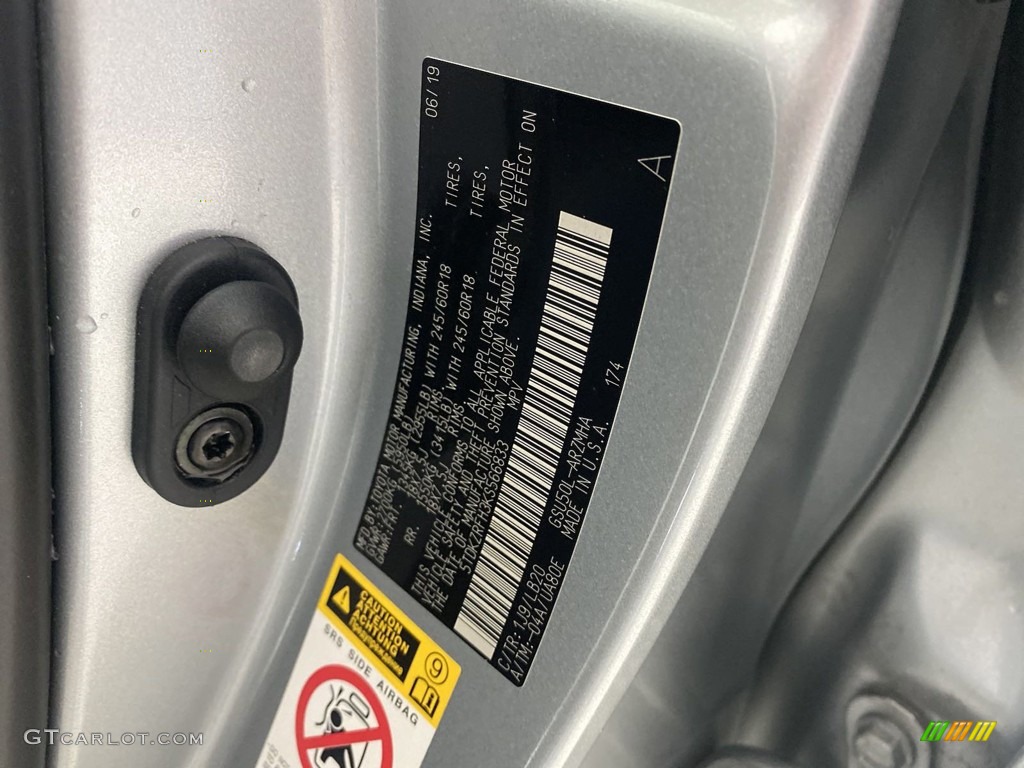 2019 Toyota Highlander XLE Color Code Photos