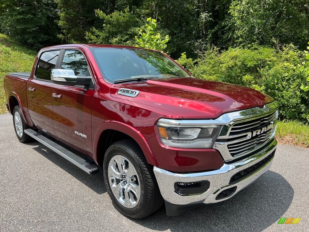 Delmonico Red Pearl 2021 Ram 1500 Laramie Crew Cab 4x4 Exterior Photo #146159208
