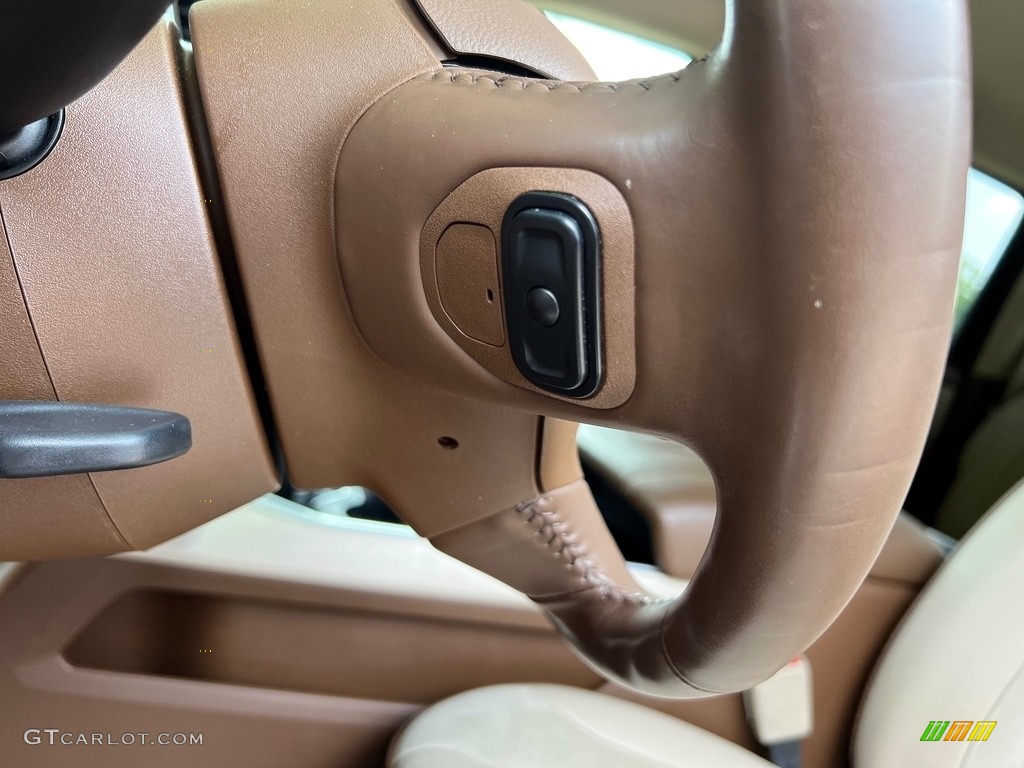 2021 Ram 1500 Laramie Crew Cab 4x4 Light Frost Beige/Mountain Brown Steering Wheel Photo #146159460