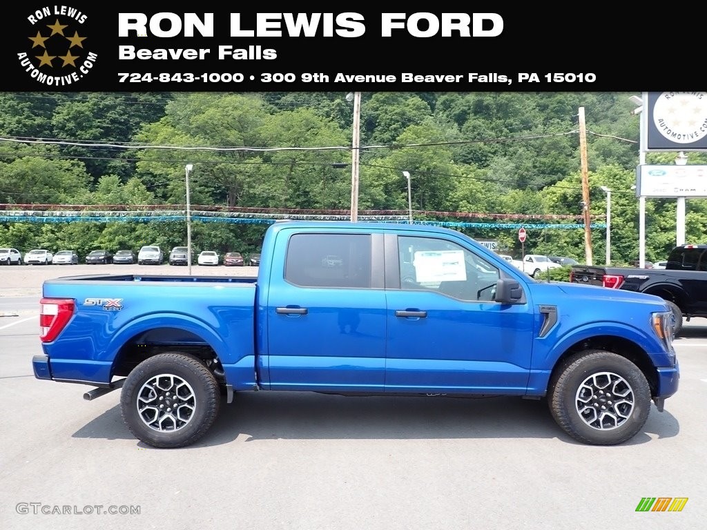 2023 F150 XLT SuperCrew 4x4 - Atlas Blue Metallic / Black photo #1