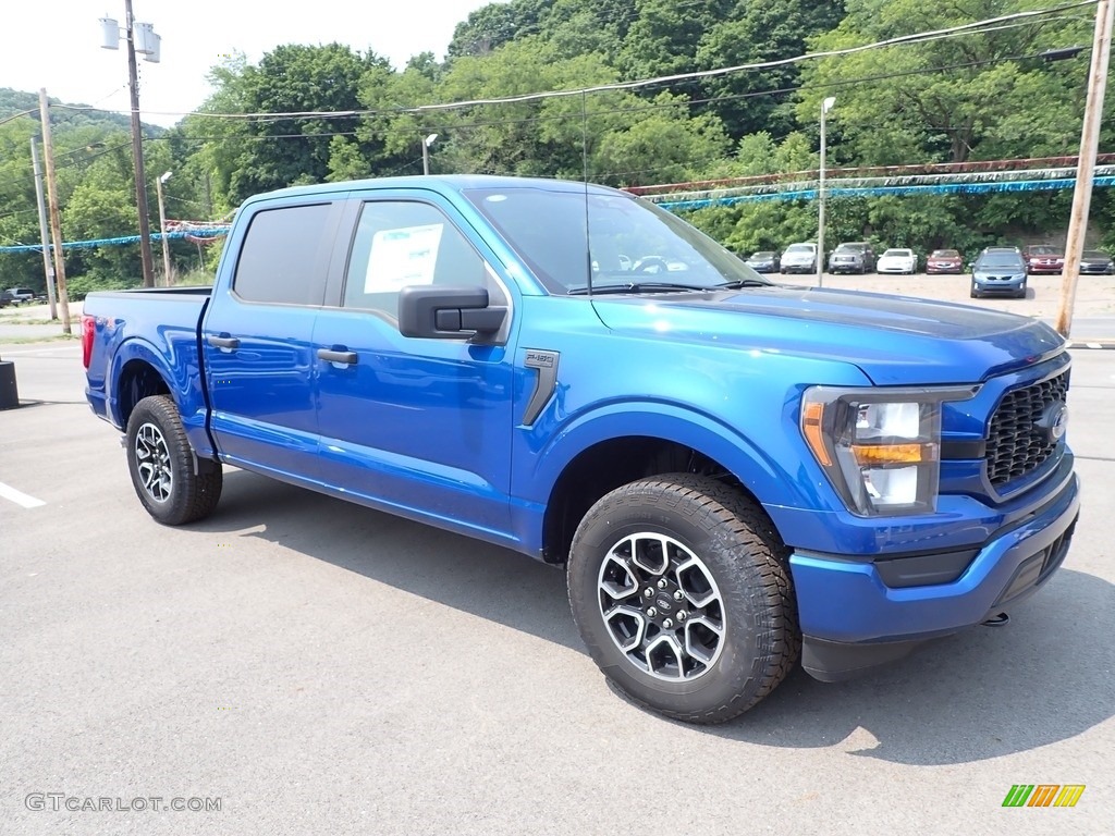 Atlas Blue Metallic 2023 Ford F150 XLT SuperCrew 4x4 Exterior Photo