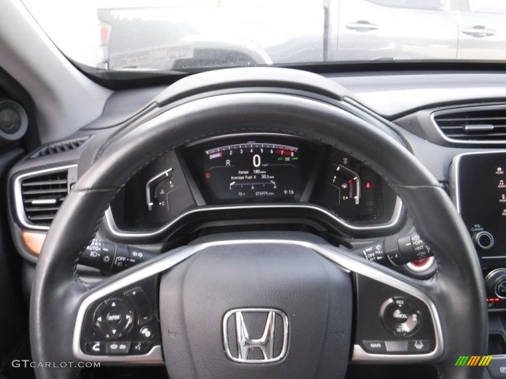 2019 Honda CR-V EX-L AWD Black Steering Wheel Photo #146161221