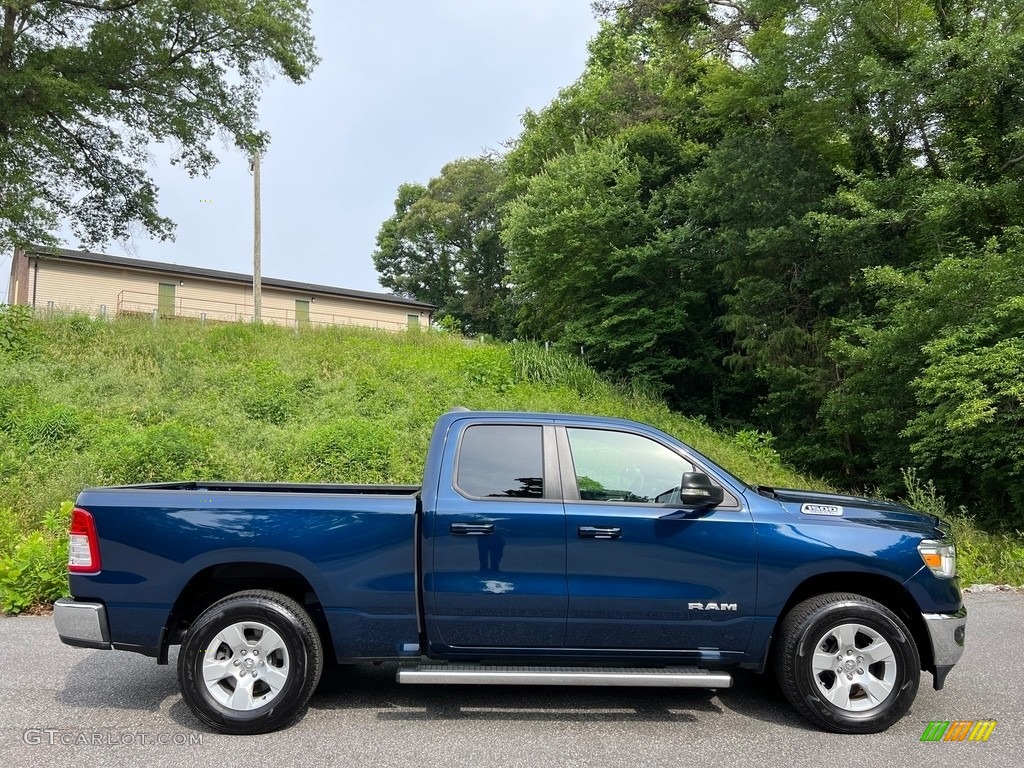 Patriot Blue Pearl 2022 Ram 1500 Big Horn Quad Cab 4x4 Exterior Photo #146161446