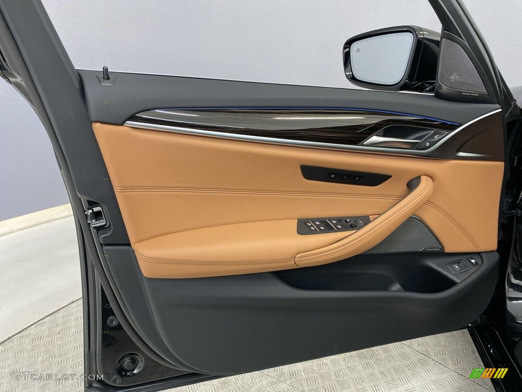 2023 BMW 5 Series 530e Sedan Cognac Door Panel Photo #146161620