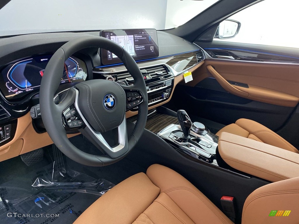 Cognac Interior 2023 BMW 5 Series 530e Sedan Photo #146161680
