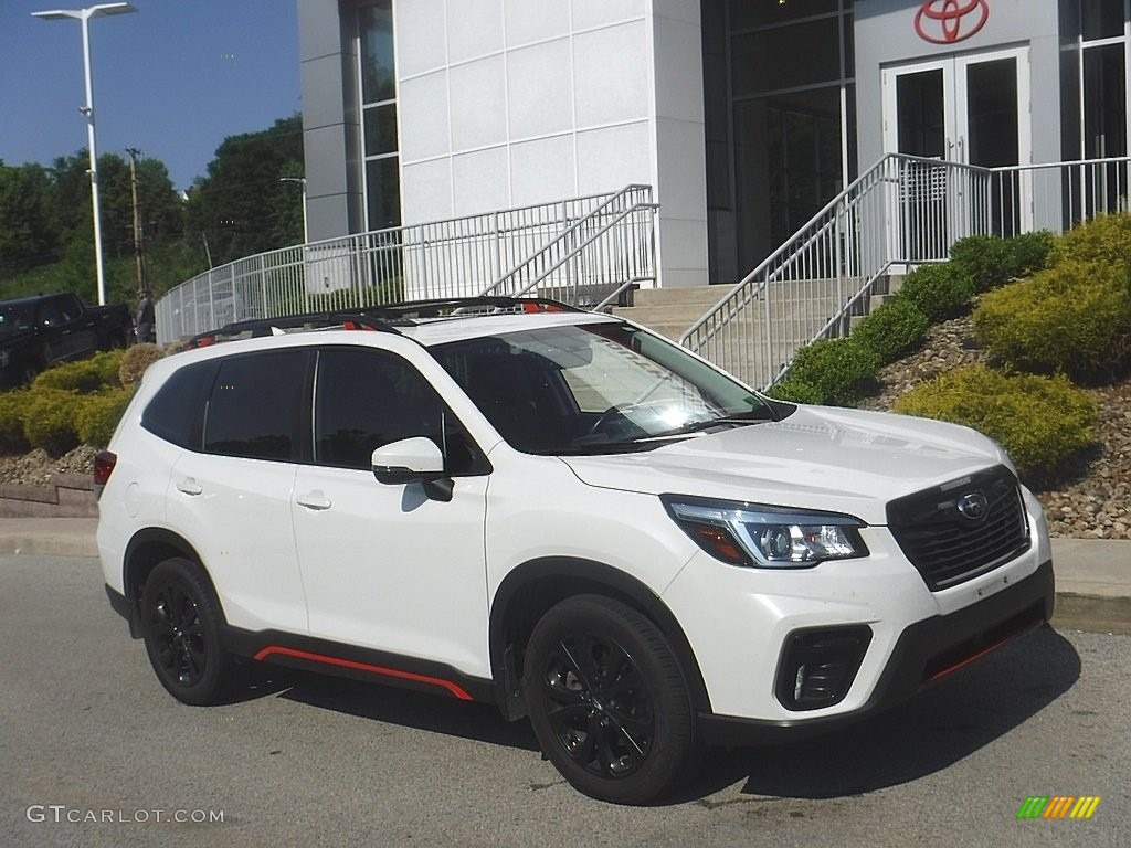 Crystal White Pearl 2019 Subaru Forester 2.5i Sport Exterior Photo #146162334
