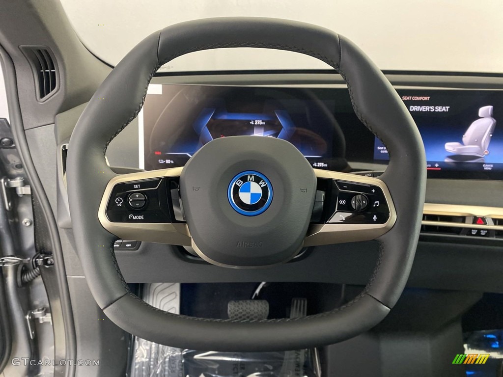 2023 BMW iX M60 Black Steering Wheel Photo #146162379