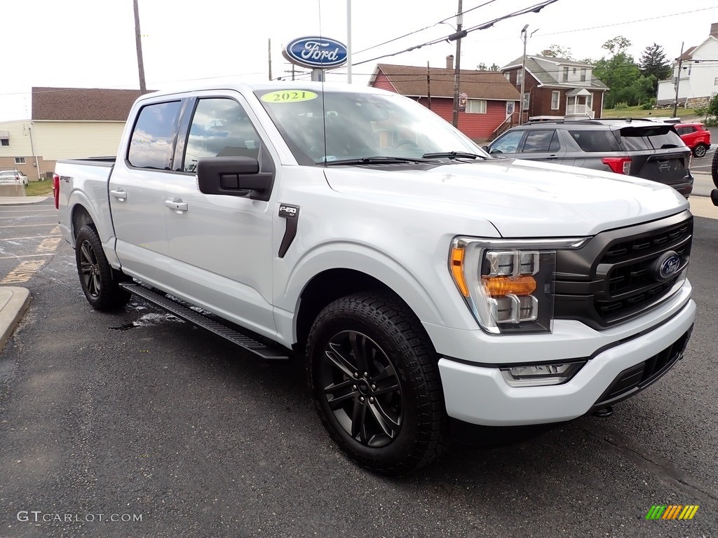 2021 F150 XLT SuperCrew 4x4 - Space White / Black photo #7