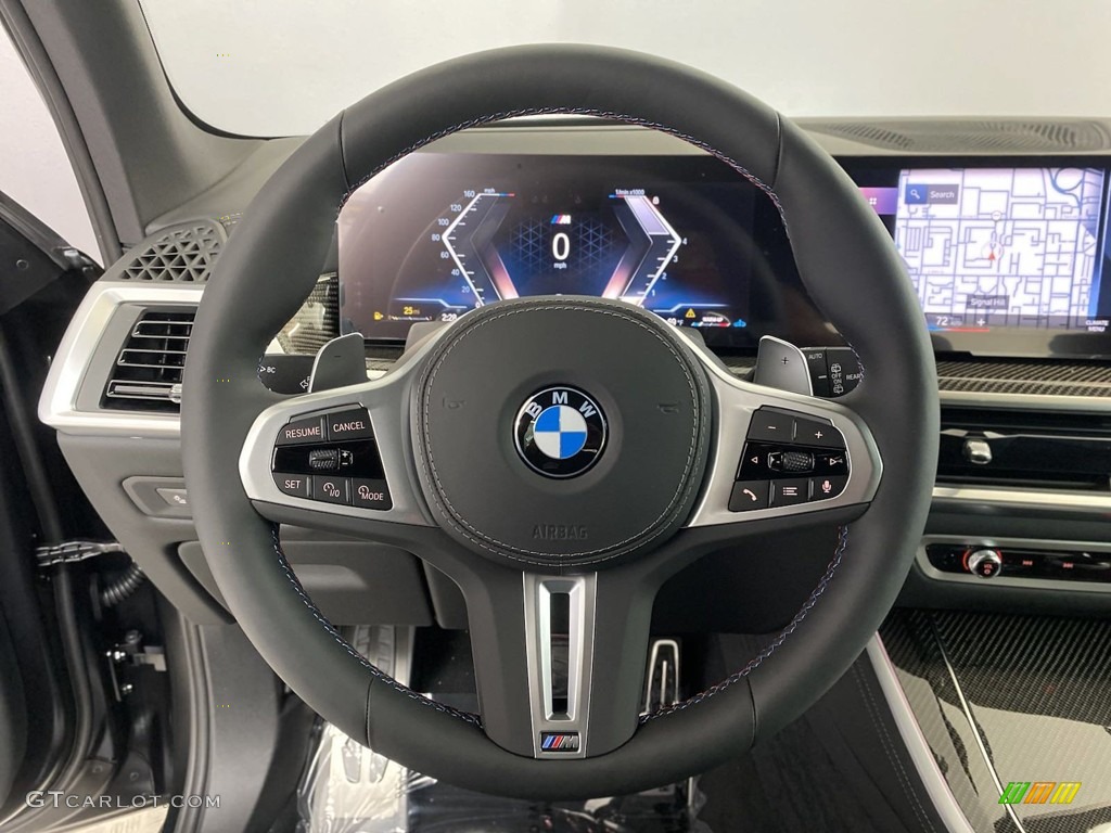 2024 BMW X5 M60i Black Steering Wheel Photo #146163288