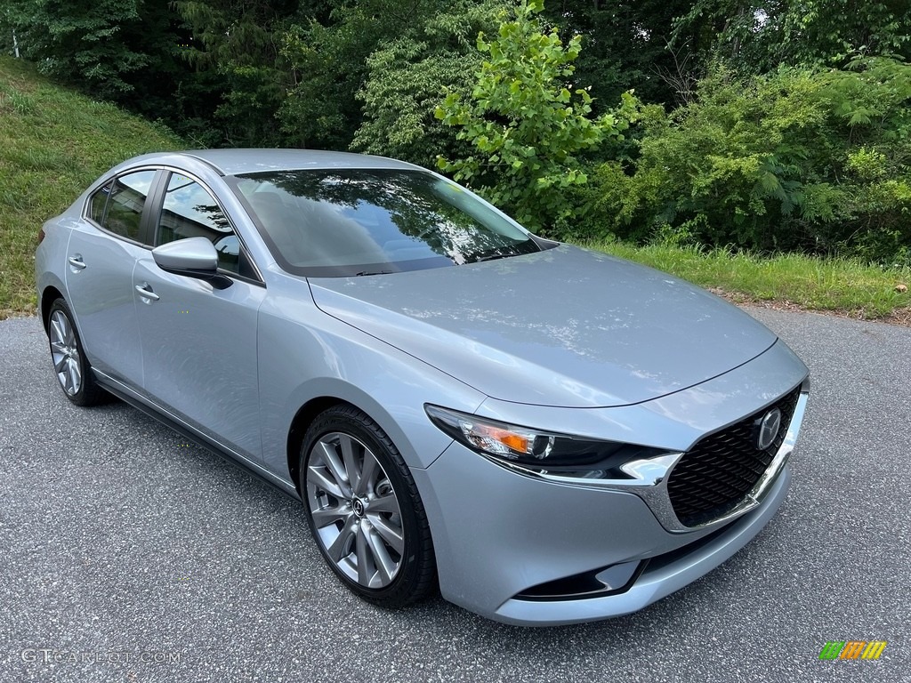 Sonic Silver Metallic 2019 Mazda MAZDA3 Select Sedan Exterior Photo #146164467