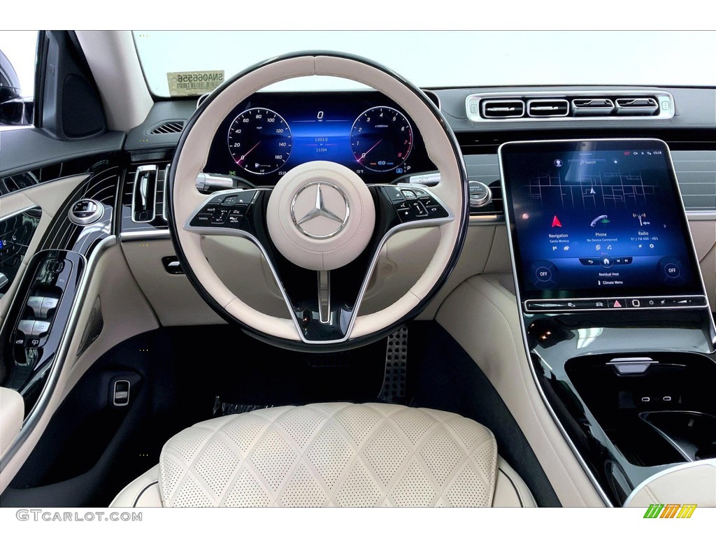 2022 Mercedes-Benz S 580 4Matic Sedan Macchiato Beige/Magma gray Dashboard Photo #146164818