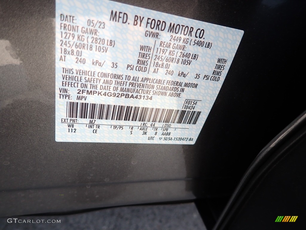 2023 Ford Edge SE AWD Color Code Photos
