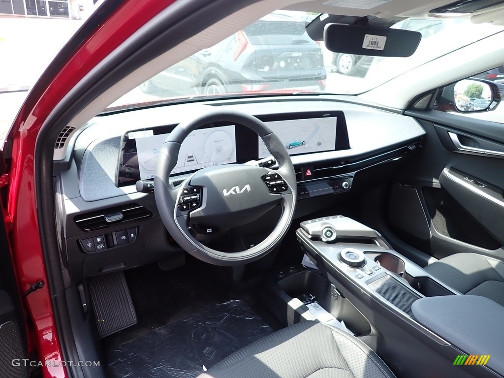 Black Interior 2023 Kia EV6 Wind AWD Photo #146166372