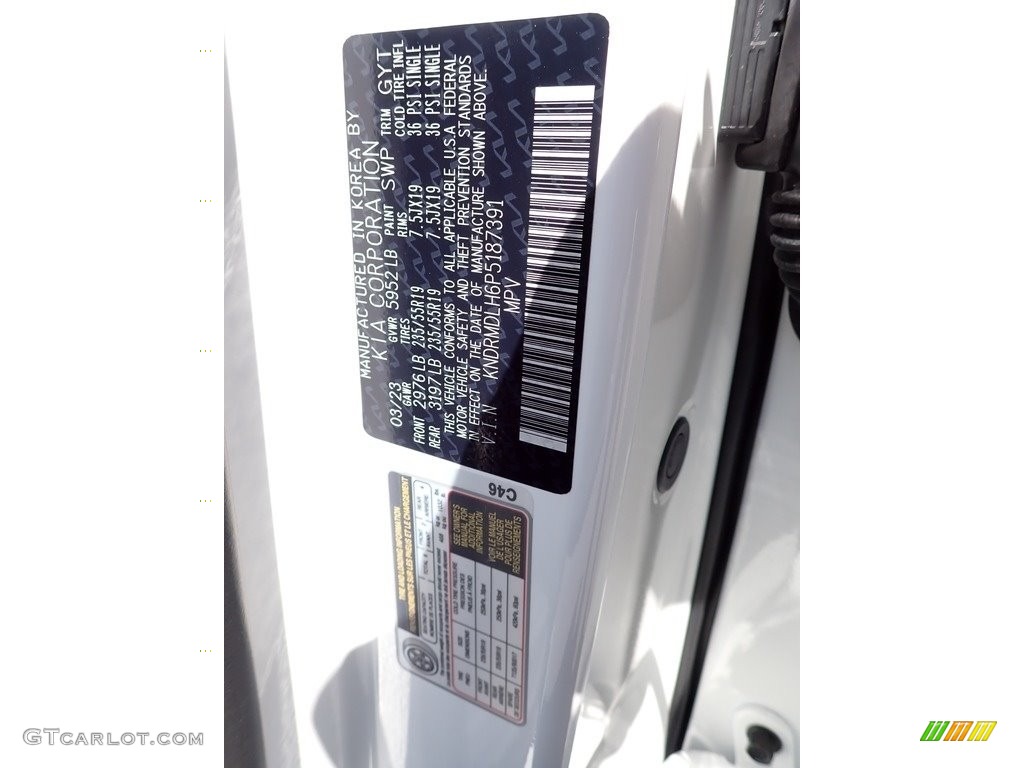 2023 Kia Sorento Hybrid SX Prestige AWD Hybrid Color Code Photos