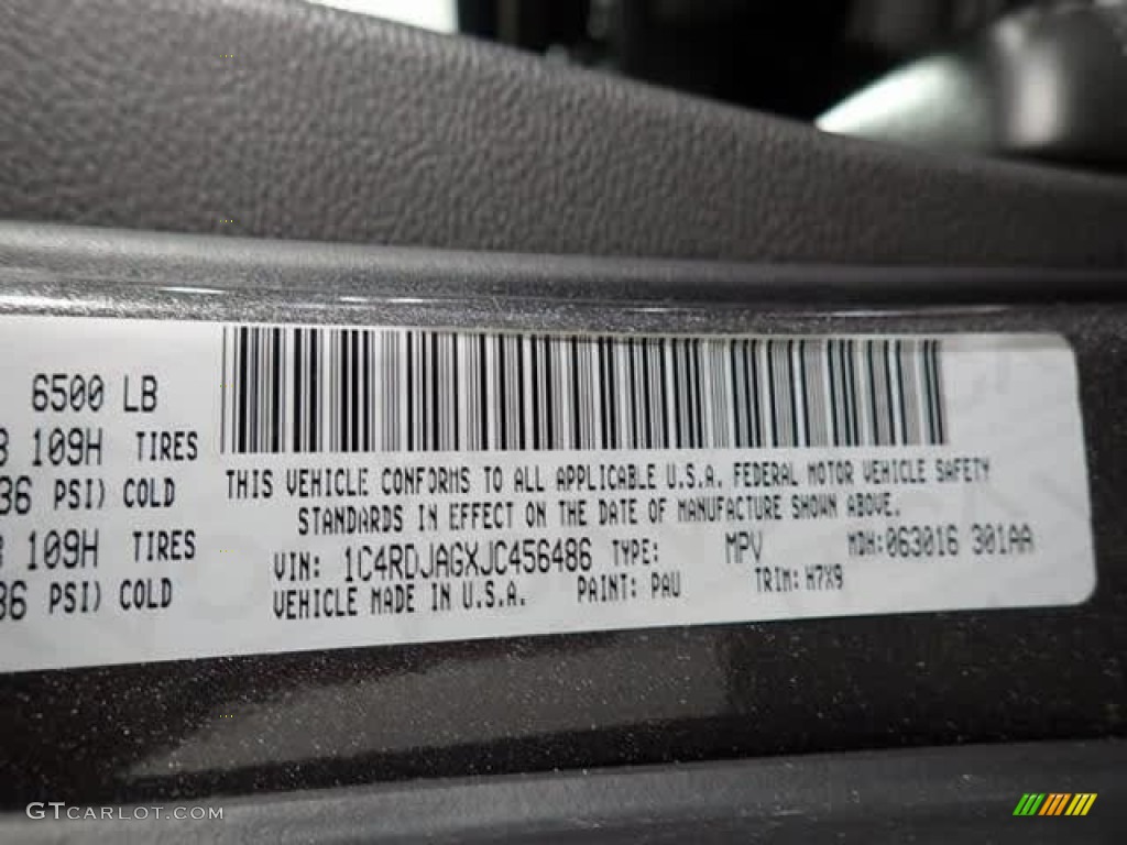 2018 Durango SXT AWD - Granite Metallic / Black photo #31