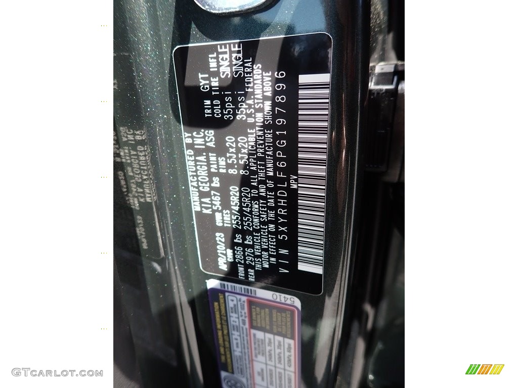 2023 Kia Sorento X-Line EX AWD Color Code Photos