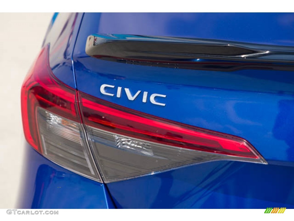 2022 Civic Si Sedan - Aegean Blue Metallic / Black/Red photo #12