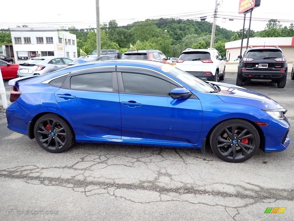 2019 Civic Si Sedan - Agean Blue Metallic / Black photo #7