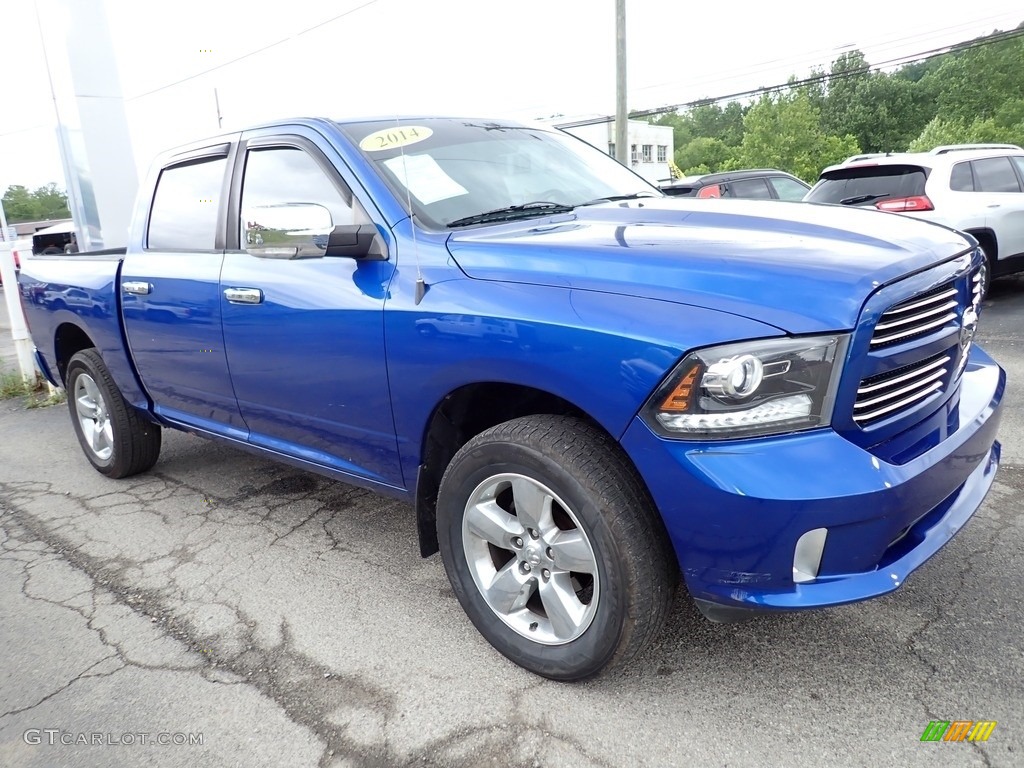 2014 1500 Sport Crew Cab 4x4 - Blue Streak Pearl Coat / Black photo #8