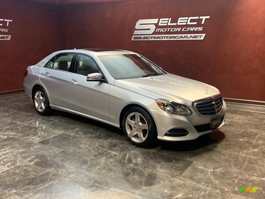 2015 E 350 4Matic Sedan - Iridium Silver Metallic / Silk Beige/Espresso Brown photo #3