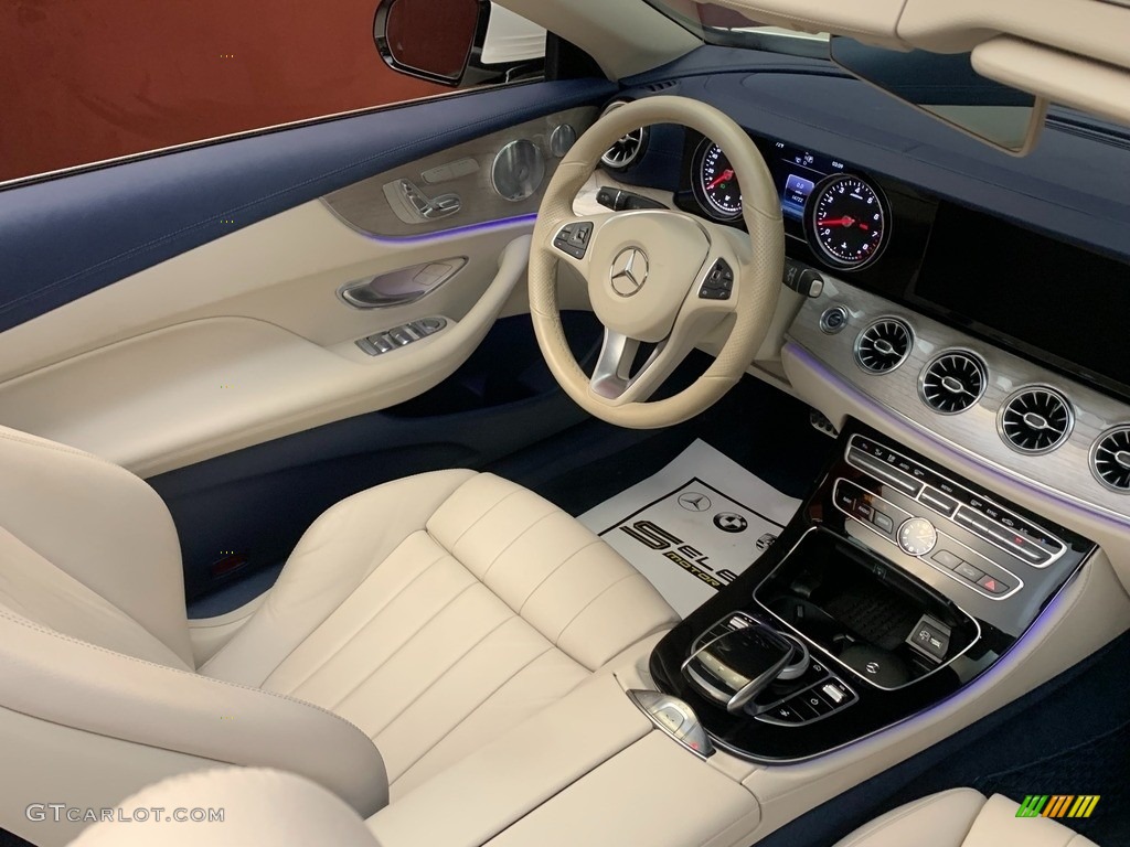 Macchiato Beige/Yacht Blue Interior 2018 Mercedes-Benz E 400 Convertible Photo #146172258