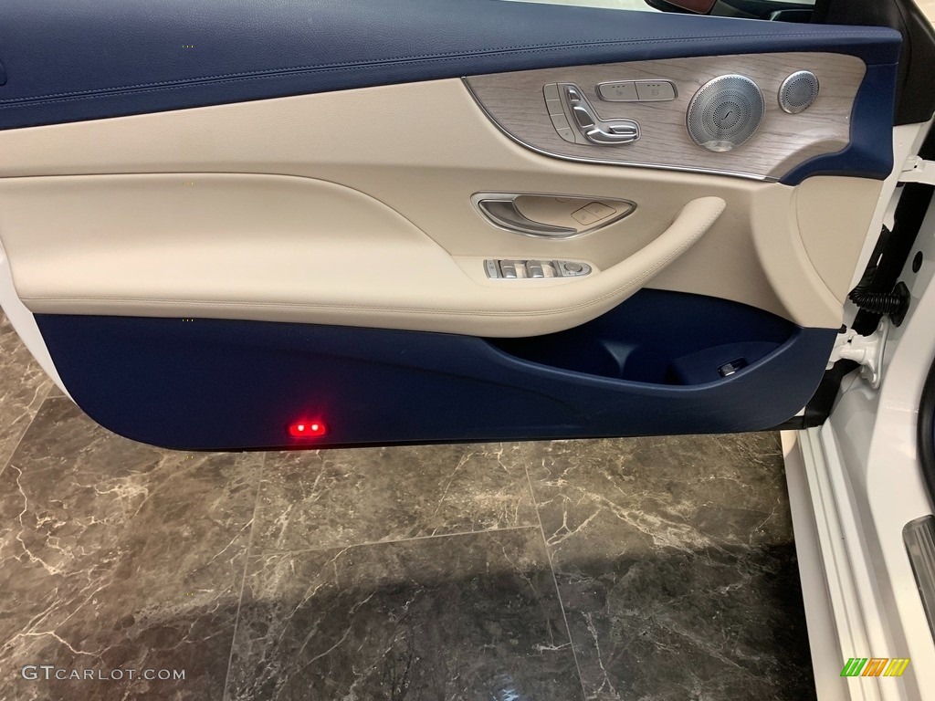 2018 Mercedes-Benz E 400 Convertible Macchiato Beige/Yacht Blue Door Panel Photo #146172327