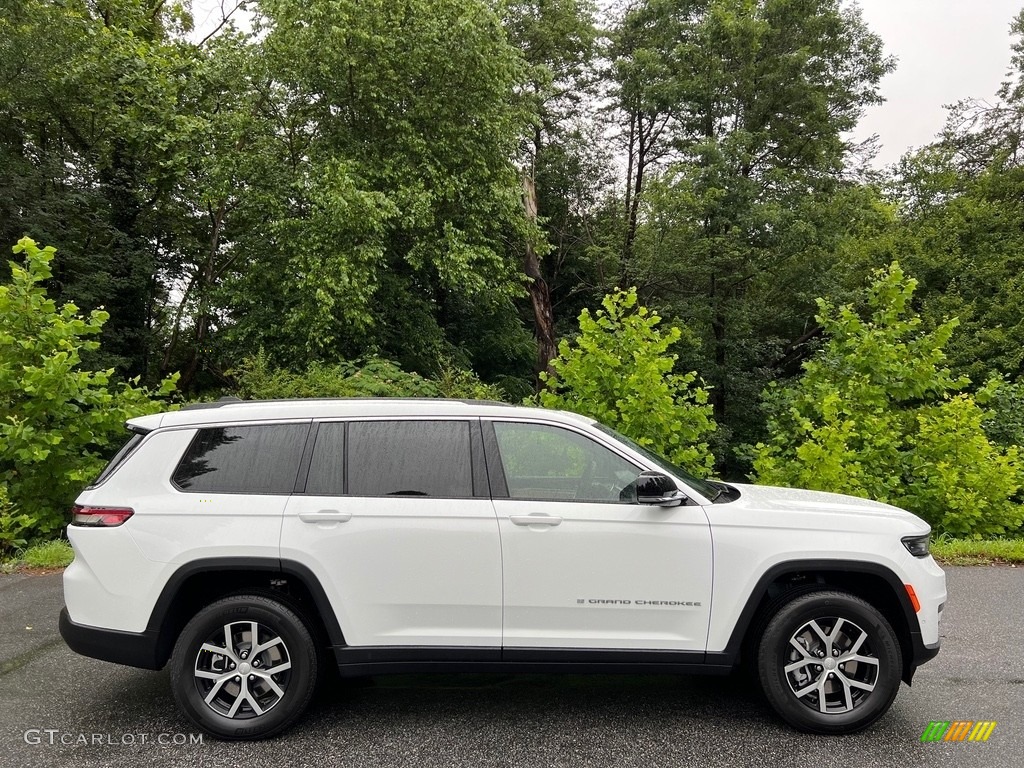 Bright White 2023 Jeep Grand Cherokee L Limited 4x4 Exterior Photo #146172408