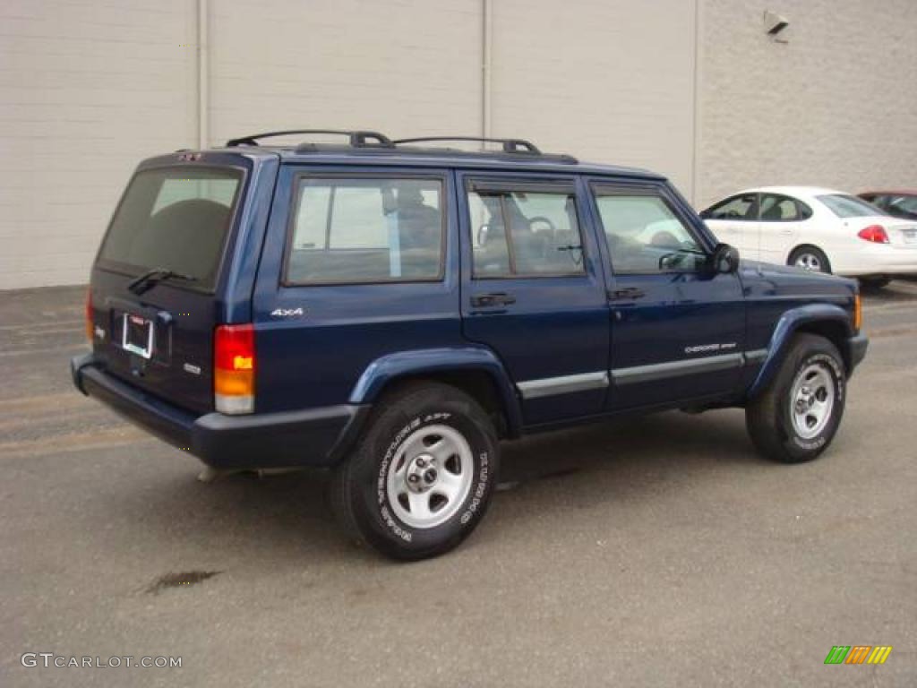 2000 Cherokee Sport 4x4 - Patriot Blue Pearl / Agate Black photo #6
