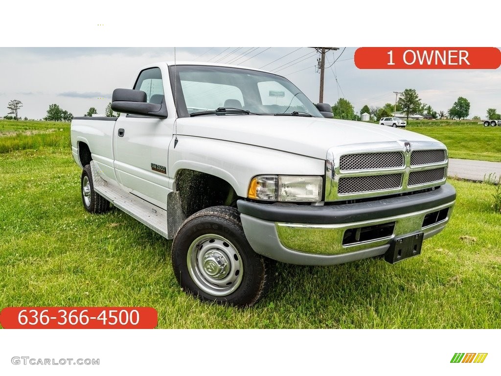 2001 Ram 2500 ST Regular Cab 4x4 - Bright White / Agate photo #1